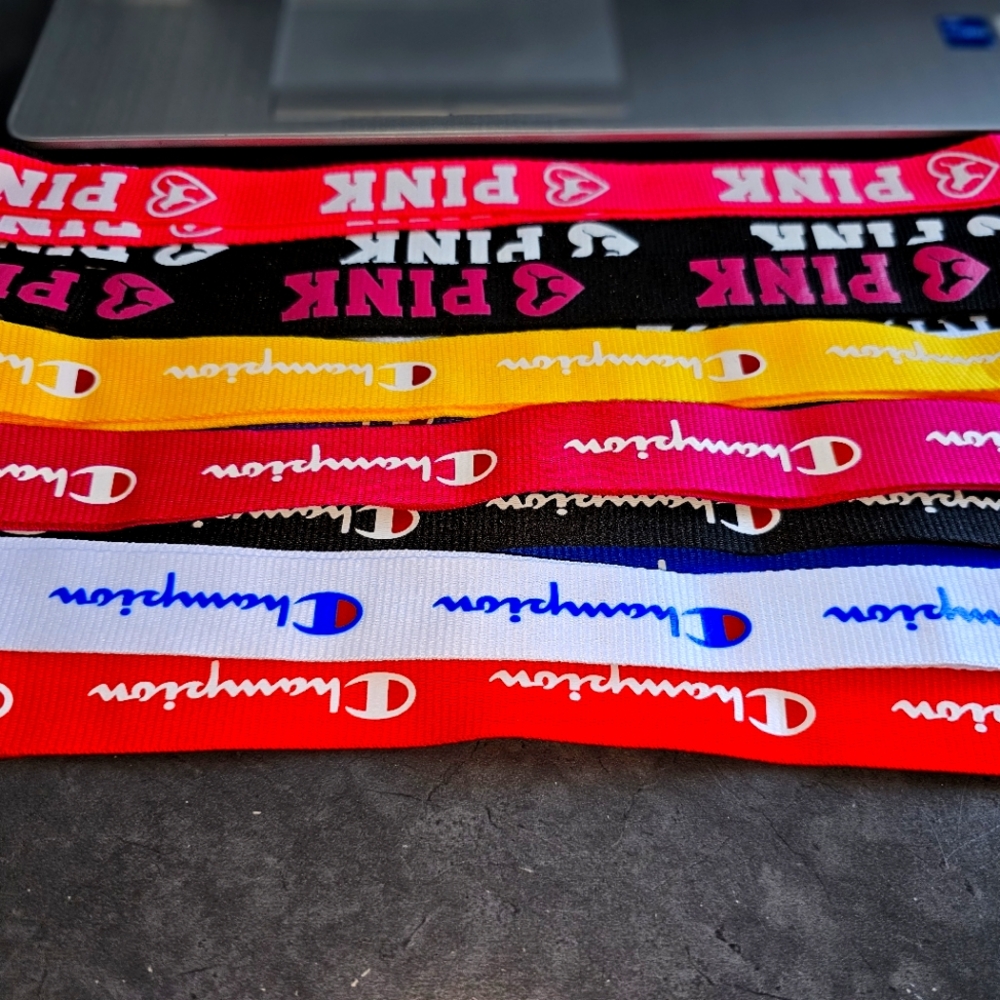 Champion, Pink Lanyards and Off White Wristlets